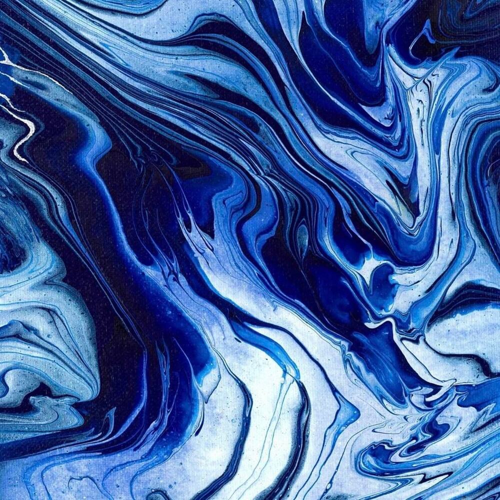 Blue Abstract Artwork - Picture 2 of 4